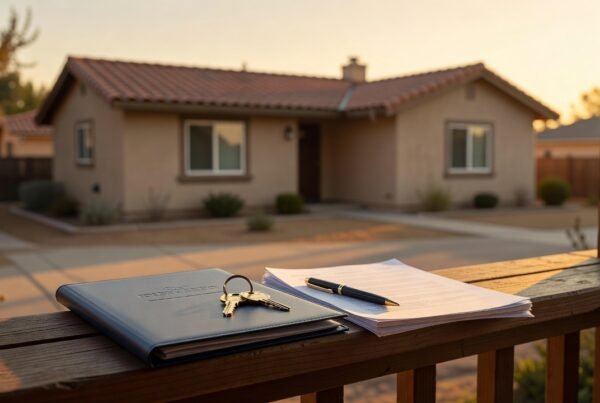 Cinematic California home loan paperwork and keys for FHA loan requirements
