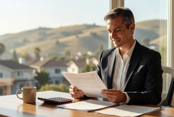 Cinematic Ventura County mortgage affordability paperwork and calculator
